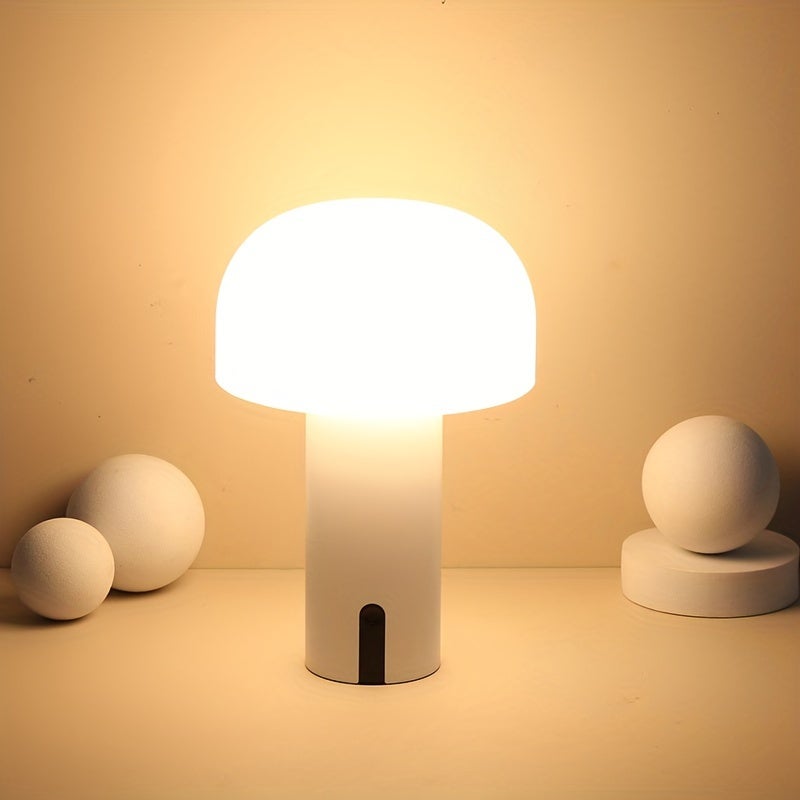 Lampe de Table champignon d'extérieur, étanche, sans fil, Rechargeable, lampe de bureau LED avec chargement USB, veilleuse à intensité variable - 9