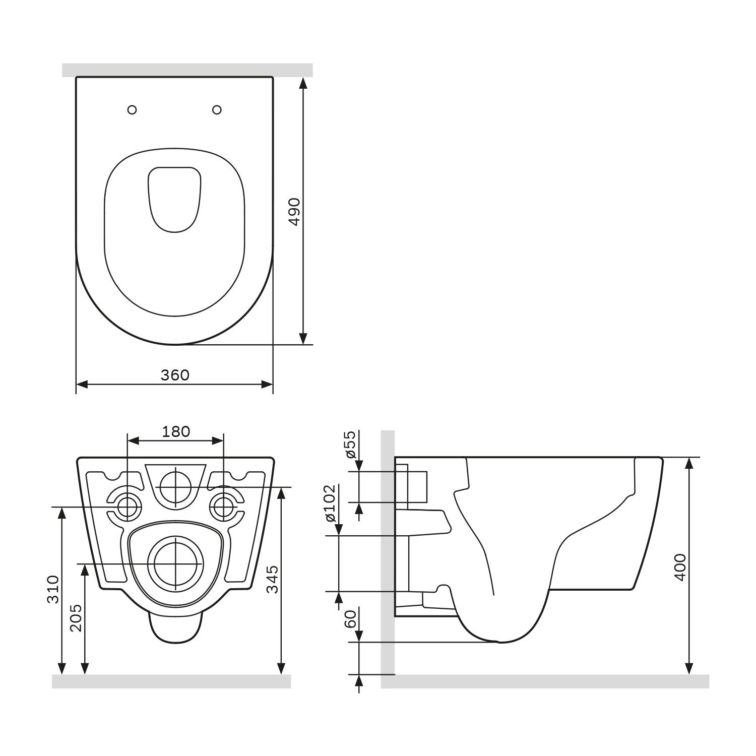 WC Suspendu en céramique sans bride Cuvette Toilette WC suspendu sans bord FlashClean abattant amovible frein de chute Softclosing Blanc AM.PM Func - 10
