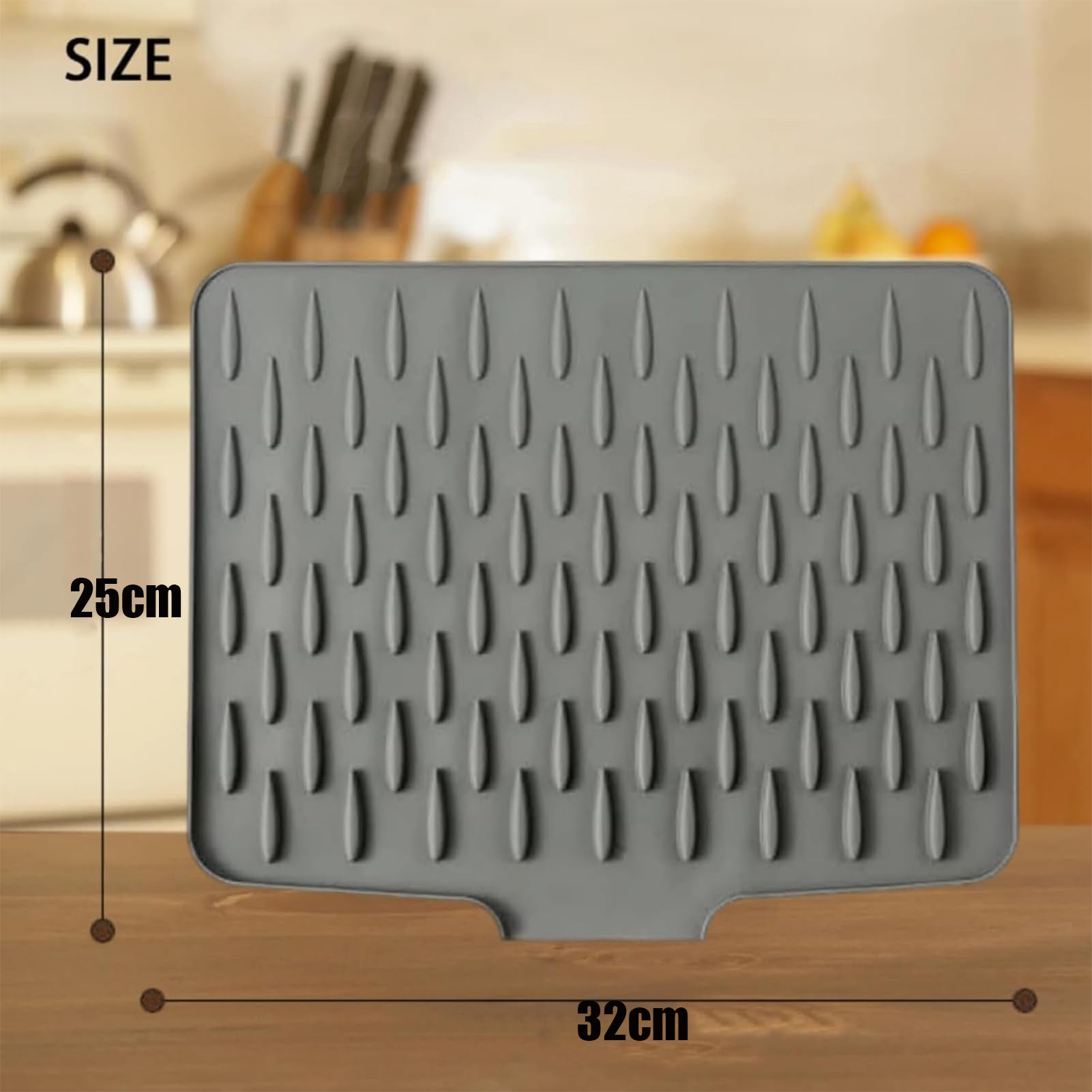 Koksi Scolapiatti da lavello da cucina, arrotolabile, con silicone antiscivolo, per scolare