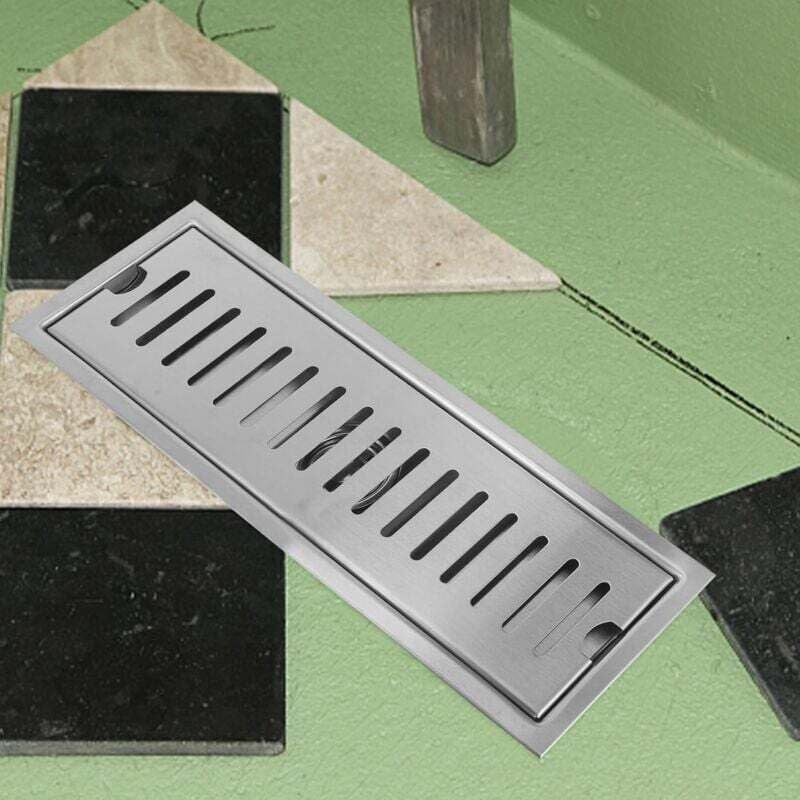 Ralo retangular linear para chuveiro,canaleta para chuveiro,furo para ralo no piso,grelha padronizada,substituição de ralo de piso de 30 cm - 3