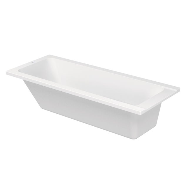 Bañeras Duravit D-Code, 1700x700mm, rectangular, versión empotrada, 110 litros, 1 fondo inclinado, blanco brillante, 700098000000000