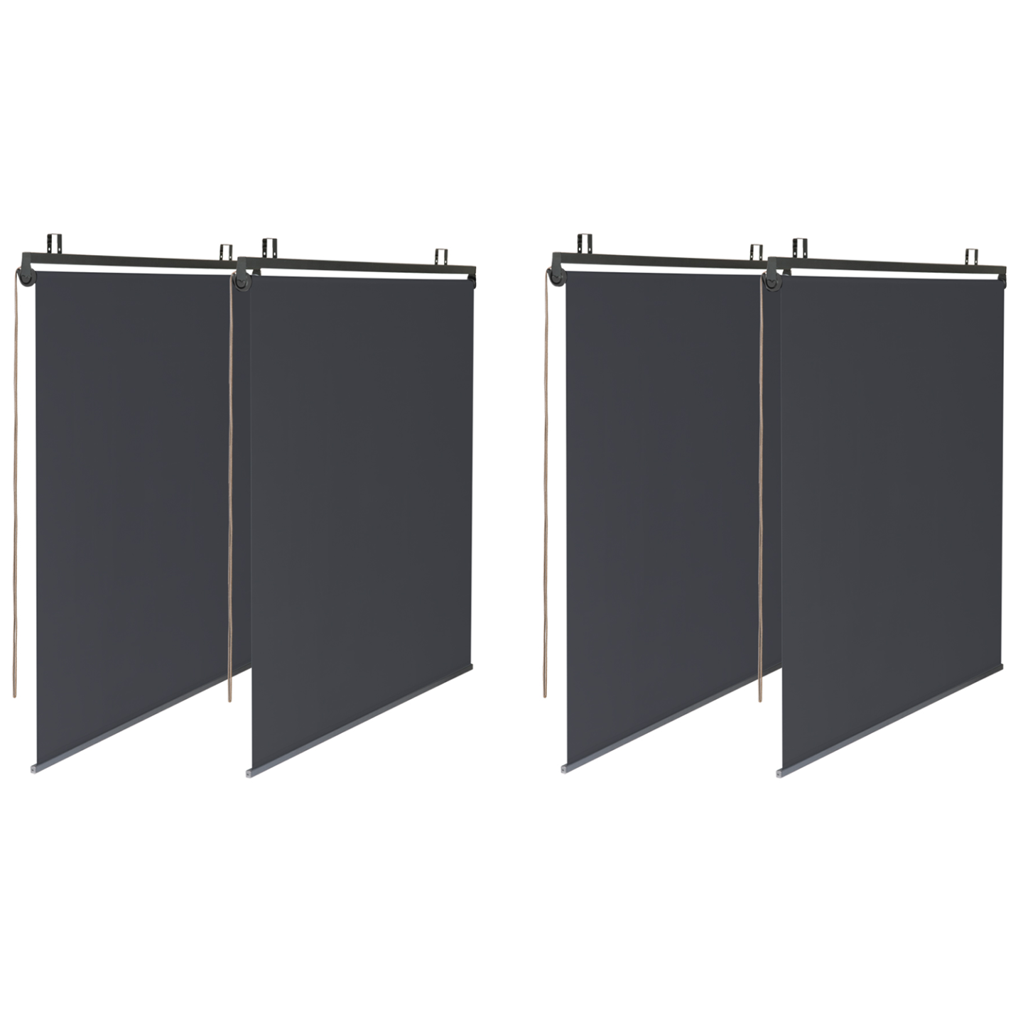 Pergola édition spéciale toit rétractable 3x3 M et 4 stores gris anthracite - 5