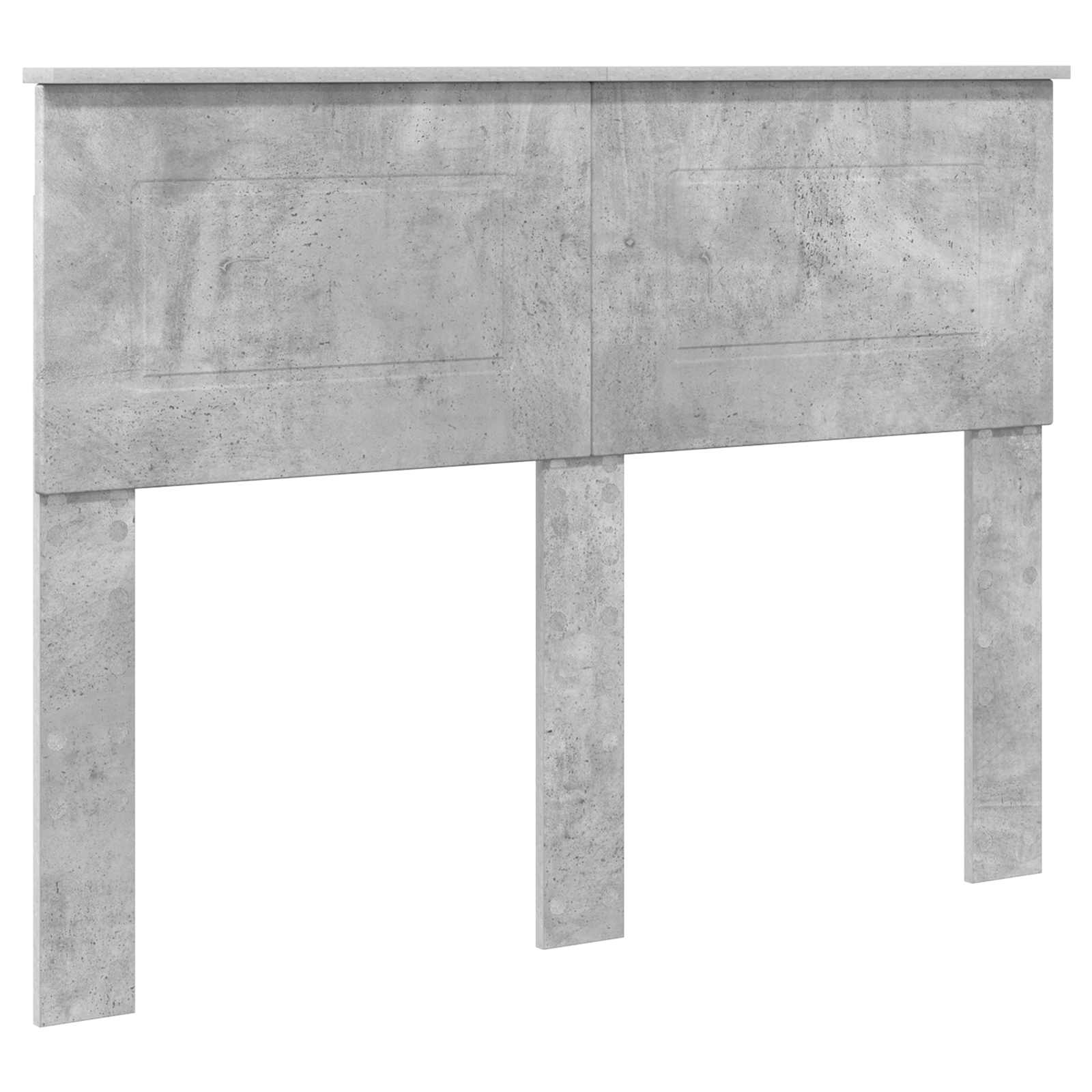 Cadre de lit gris béton 135 x 190 cm en panneau de bois - 6