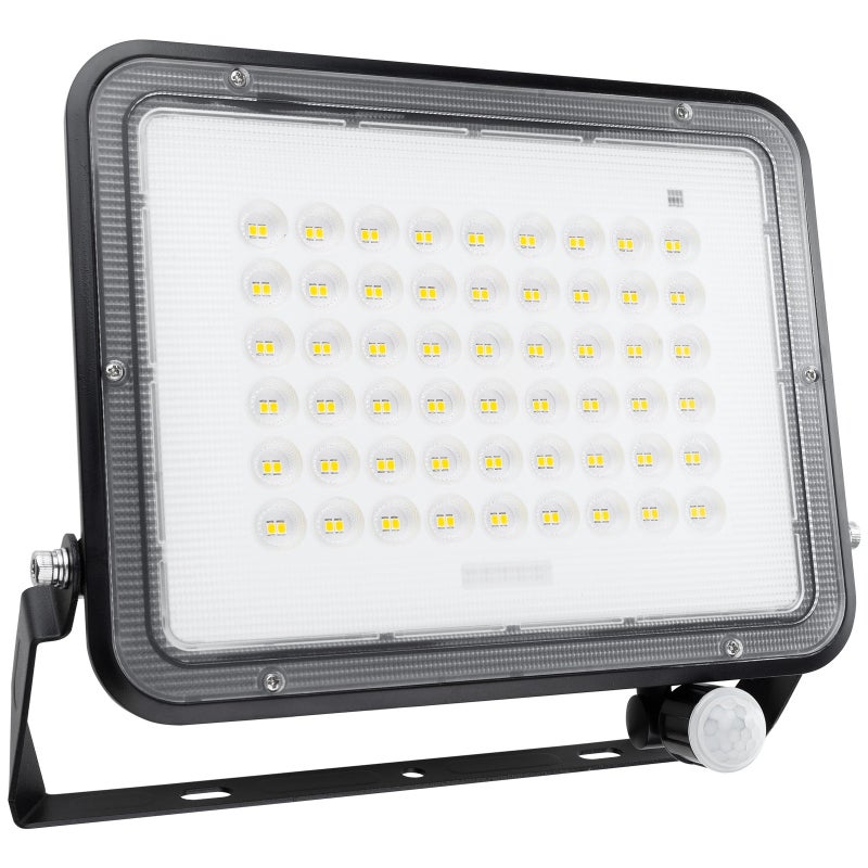 Naświetlacz Solarny Lumiled LED Halogen Lampa Ogrodowa 200W 4000K Neutralna biel IP65 Czujnik Ruchu PIR + Pilot 1 szt.