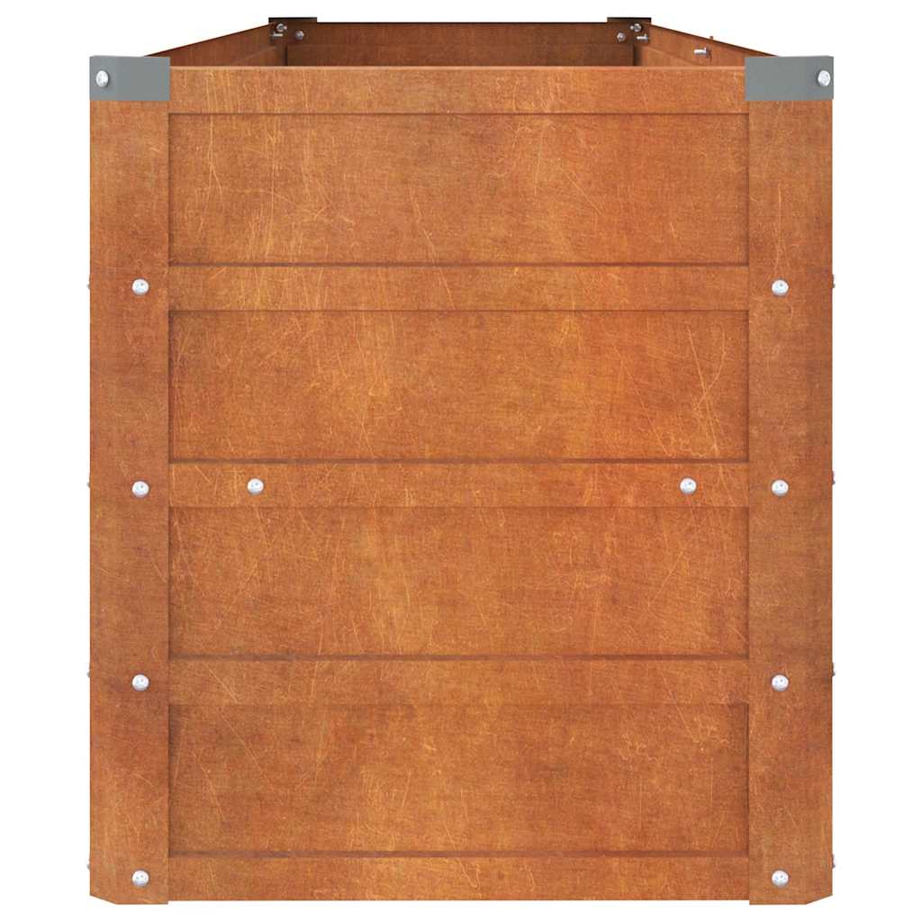Jardinière - Lit surélevé de jardin - Pot de fleurs rouillé 160x40x45 cm acier corten Couleur évolue n1306l - 5
