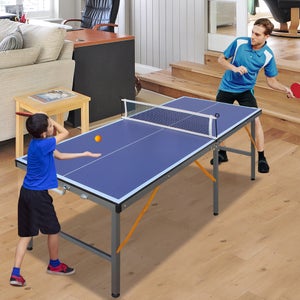 Tavolo da Ping Pong Indoor Pieghevole in Legno MDF e Acciaio 152.5x274x76 cm