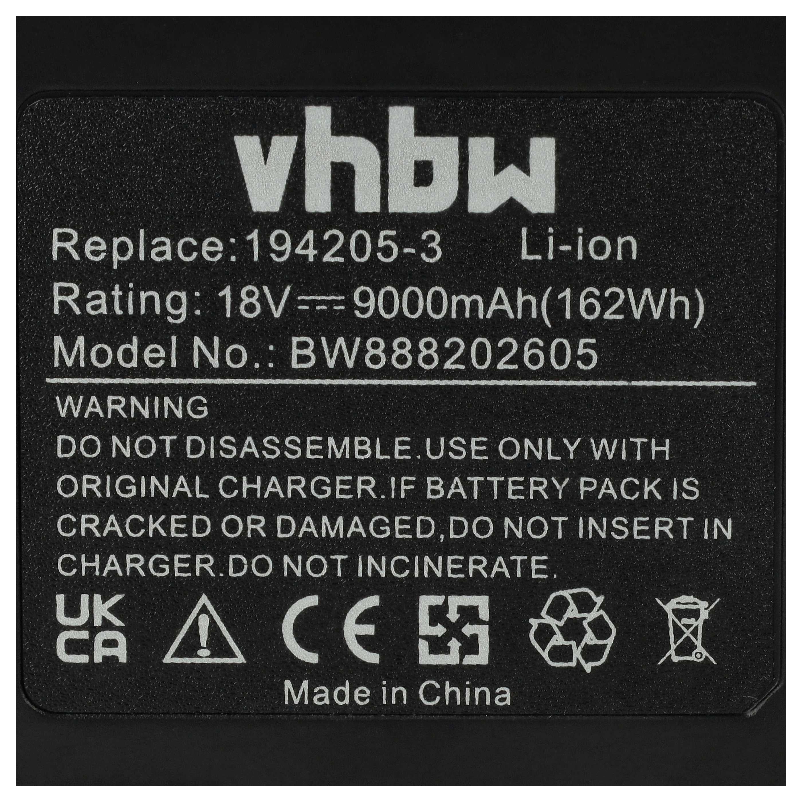 Vhbw batteria compatibile con Klauke ES 32 RMC, ES 32-L, ES 32F-L, ES ...