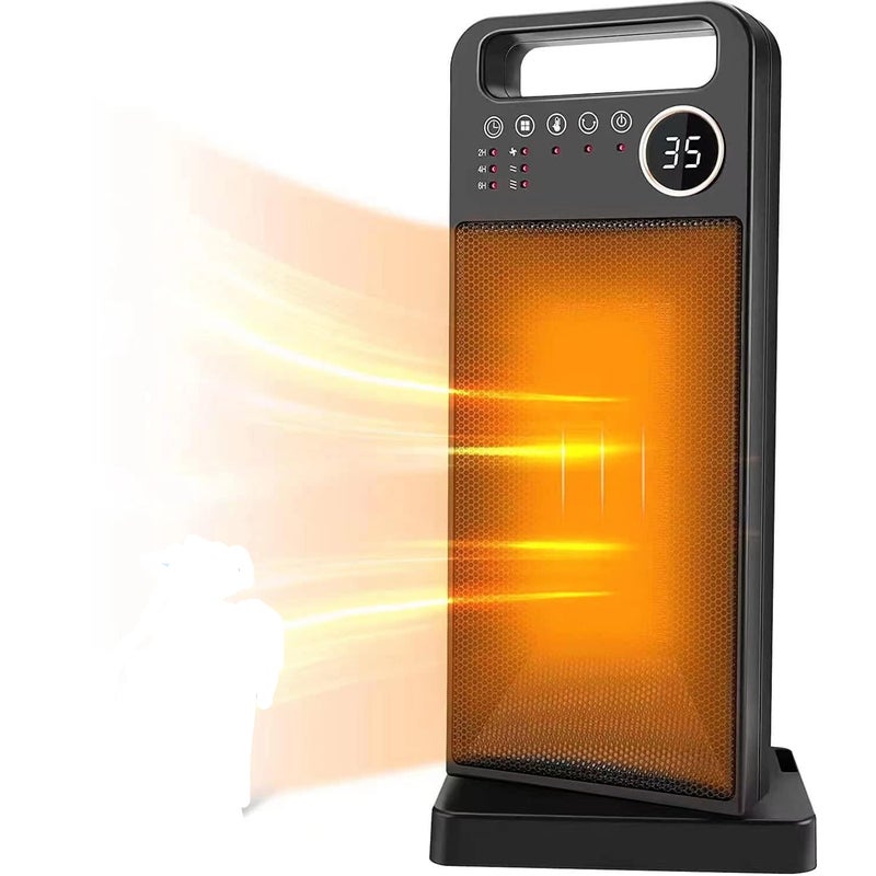 Grzejnik łazienkowy z wentylatorem, grzejnik z wentylatorem 2000 W, ceramiczny grzejnik elektryczny, 3 ustawienia grzania, funkcja timera