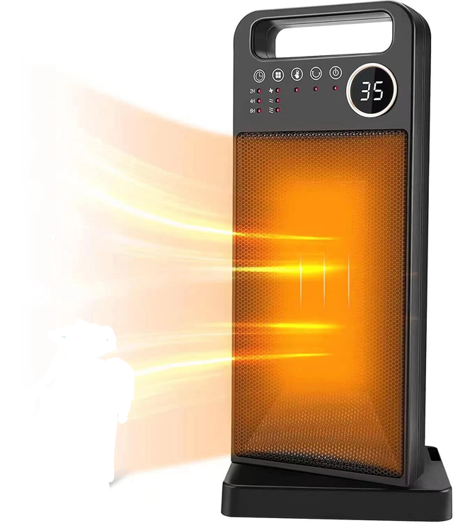 Radiateur soufflant de salle de bain, radiateur soufflant 2000 W, radiateur électrique en céramique, 3 niveaux de chauffage,fonction minuterie