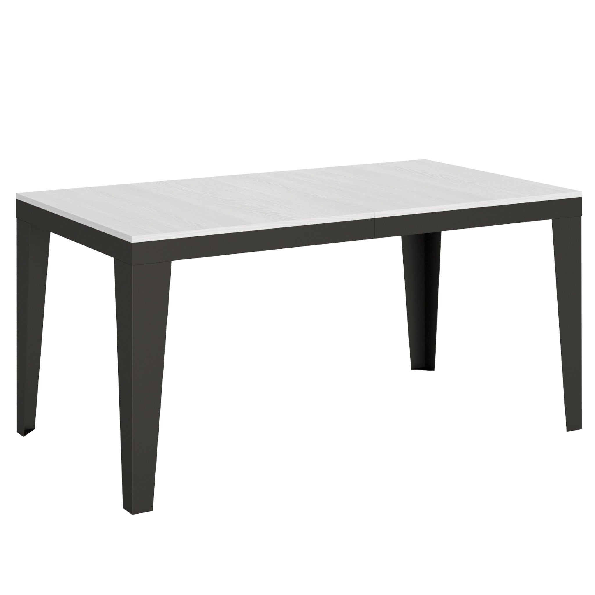 Stół rozkładany 90x160/420 cm Flame Evolution Biały Jesion Stelaż Antracyt
