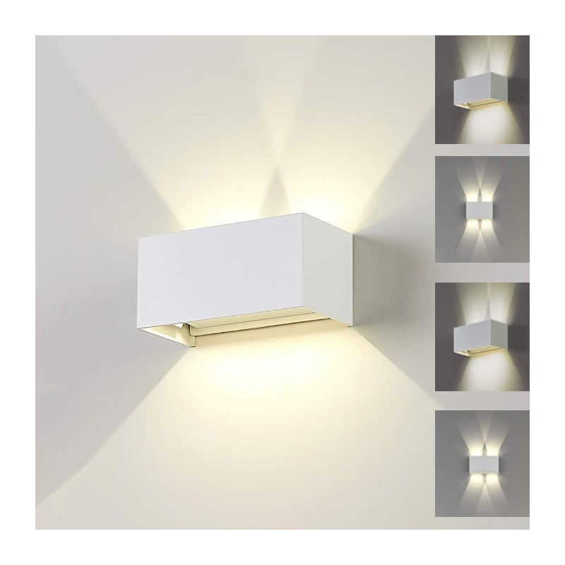 Lampa ścienna LED 24 W, światło zewnętrzne, światło białe 3000 K, wodoodporność IP65, regulowana wiązka 120°, odpowiednia do korytarzy i garaży