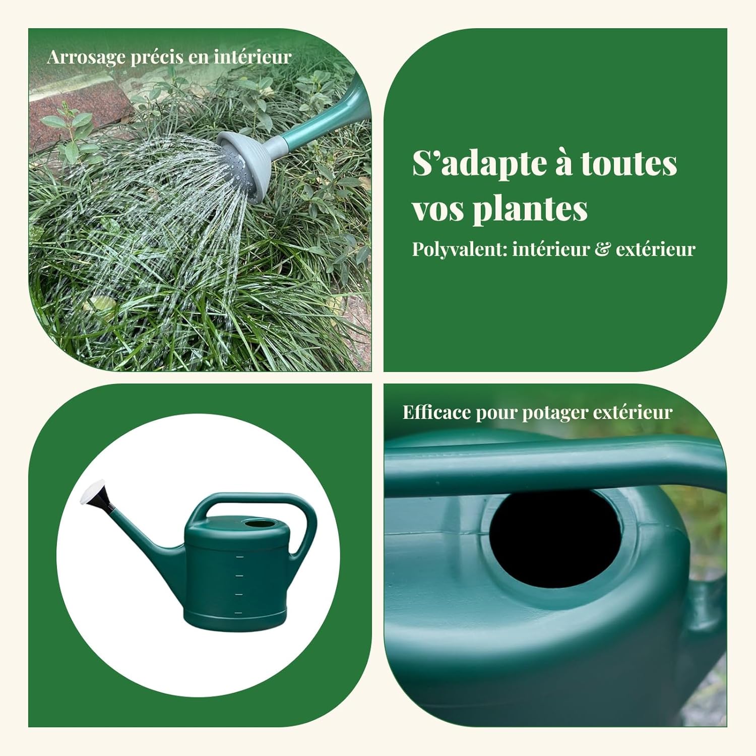 Arrosoir de Jardin, Pot d'arrosage Domestique, Outil de Jardinage, Bouilloire d'arrosage pour pelouse, Potager, bonsaï, 5L - 5