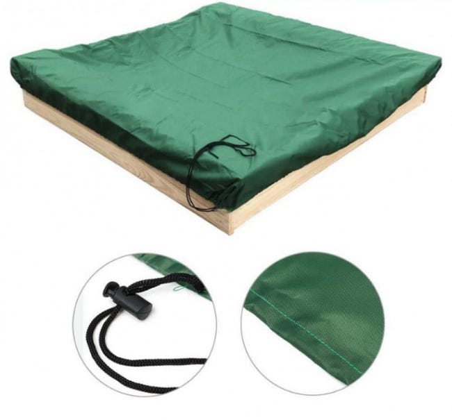 Copertura Per Sabbiera 155x155x20 Cm - Impermeabile, Tessuto Oxford, Con Elastico - Foto 9