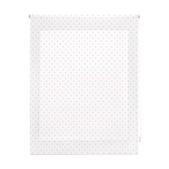 Estor enrollable premium - estor enrollable tamaño 160x250 - estor premium color blanco con motas rosas | blindecor