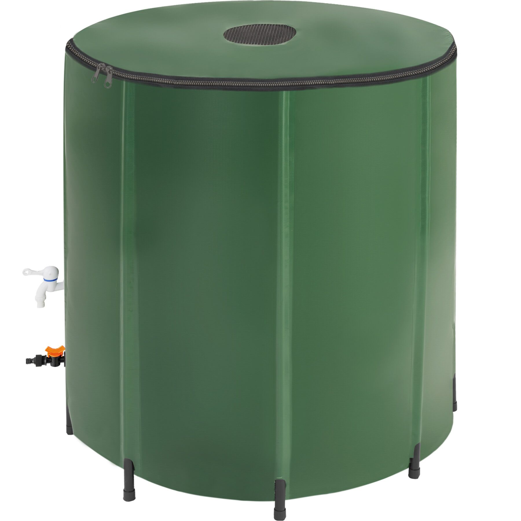Récupérateur d'eau de pluie en polychlorure 500 L pliable avec robinet et protection anti-débordement TECTAKE - 2