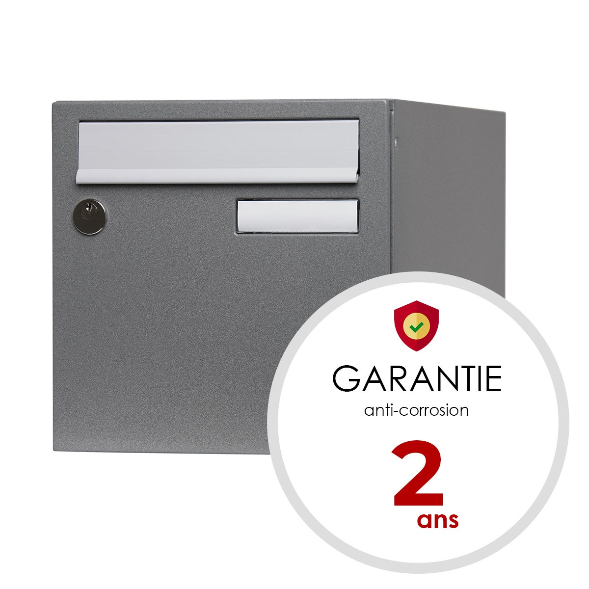 Cassetta delle lettere standard 1 porta esterna RENZ acciaio grigio lucido - 3