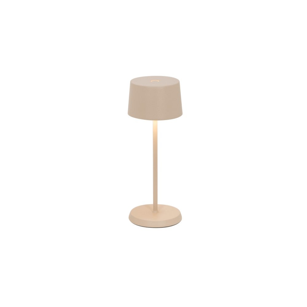Lampa stołowa LED Zafferano OLIVIA PRO MICRO z możliwością ładowania i ściemniania w kolorze piaskowym