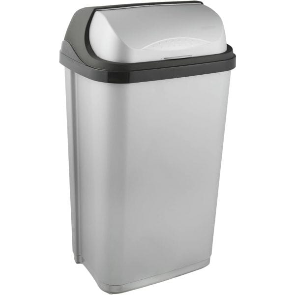 Kosz na śmieci z odchylaną pokrywą Keeeper Rasmus 50 l Light silver 1 szt.