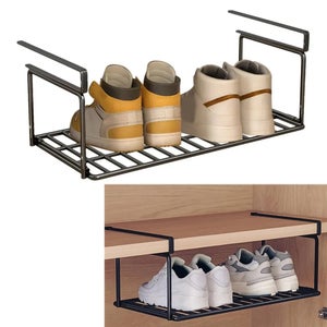 Étagère à Chaussures Suspendue 8 Rangées - Organiseur Porte Jusqu'à 20 Paires - Gain De Place