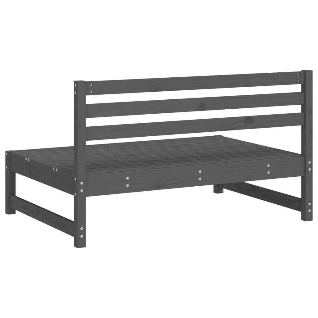 Canapé central de jardin gris 120x80 cm bois de pin massif vidaXL - 5