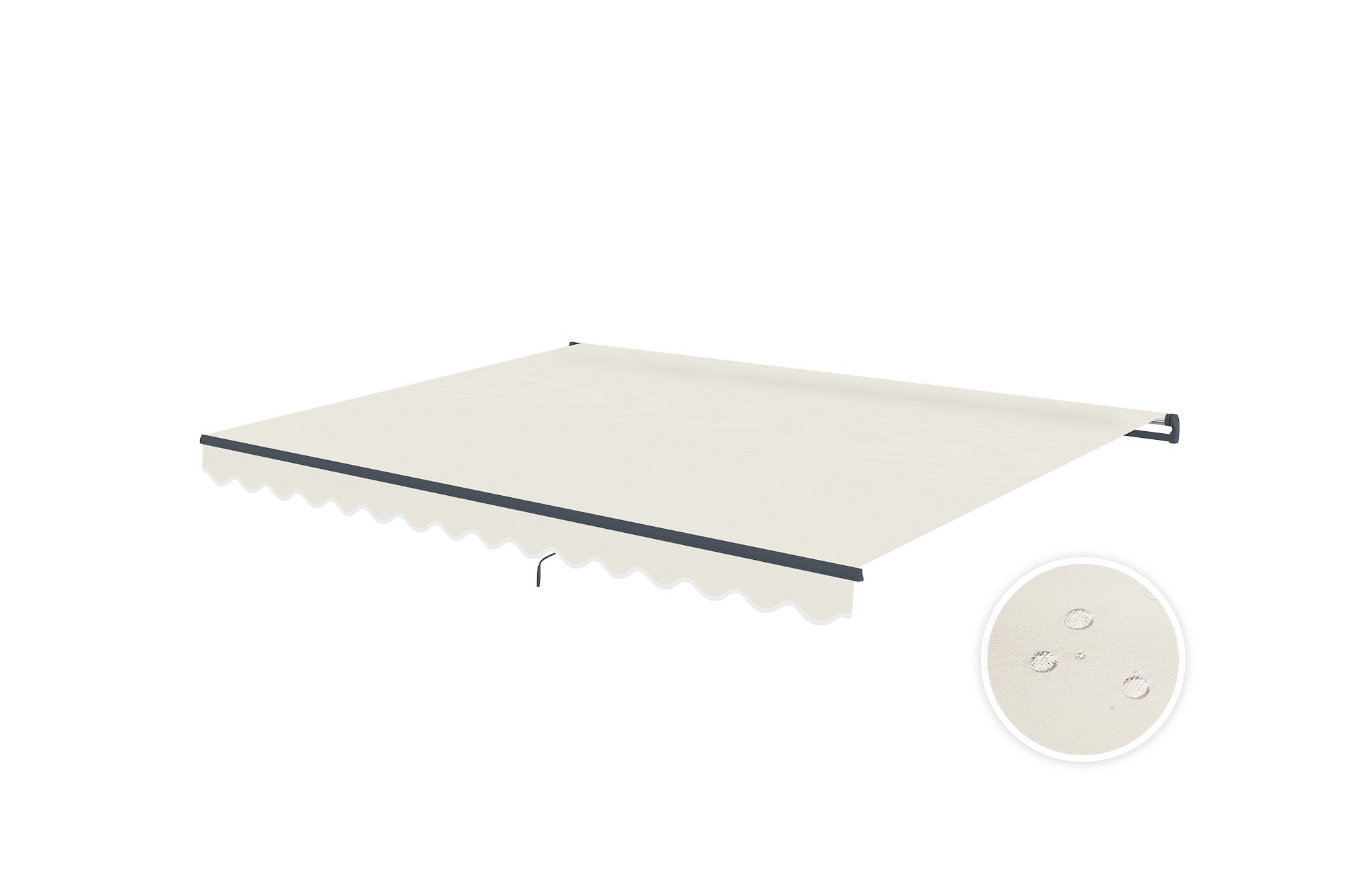 Store banne monobloc VECCHIO 2,5m x 2m - Toile premium 320g/m2 Beige - 9