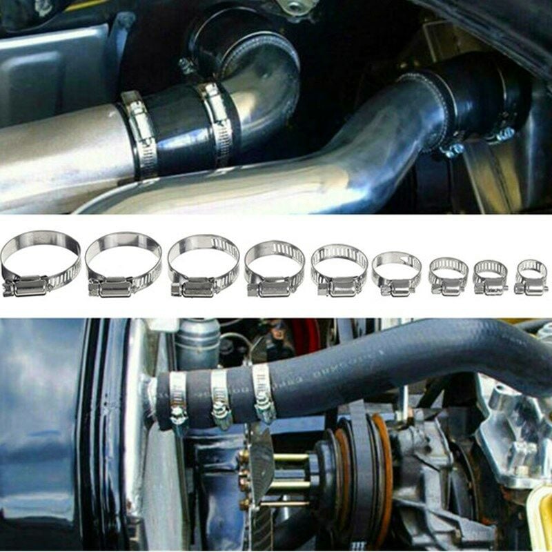 Jeu de colliers de serrage réglables en acier inoxydable 304 8-38 mm, 60 pièces - 5