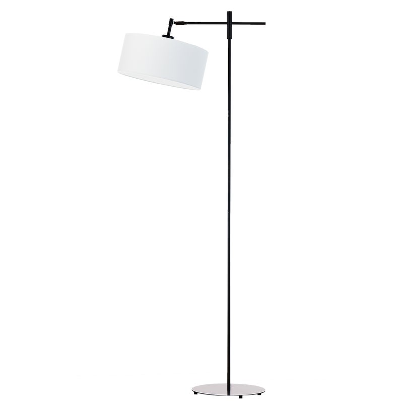 Lampa stojąca podłogowa przegubowa regulowana z abażurem walec 30cm SALIX