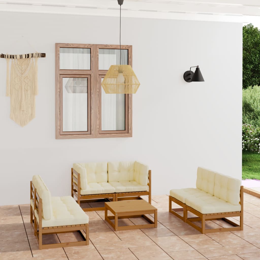 Salon bas de jardin en Bois Marron 6 personnes Leroy Merlin — free download