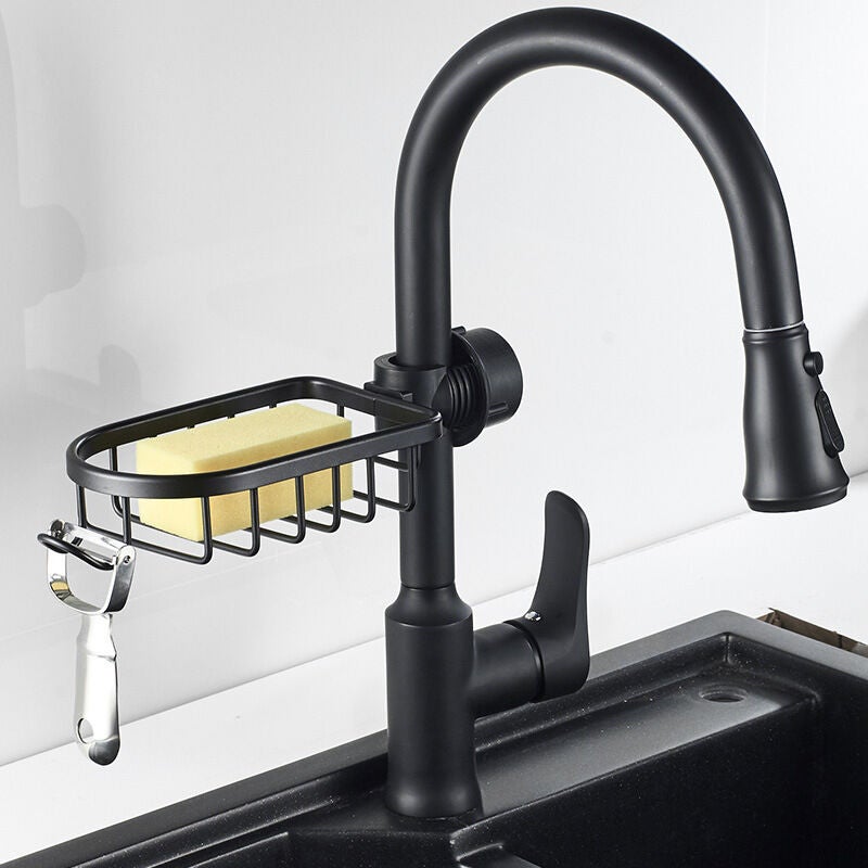 2x Étagère Douche Sans Percage Inox,T-Audace Noir Étagère Salle de Bain Télescopique Inoxydable, Tablette Support Douche, Porte Savon Barre Douche - 3