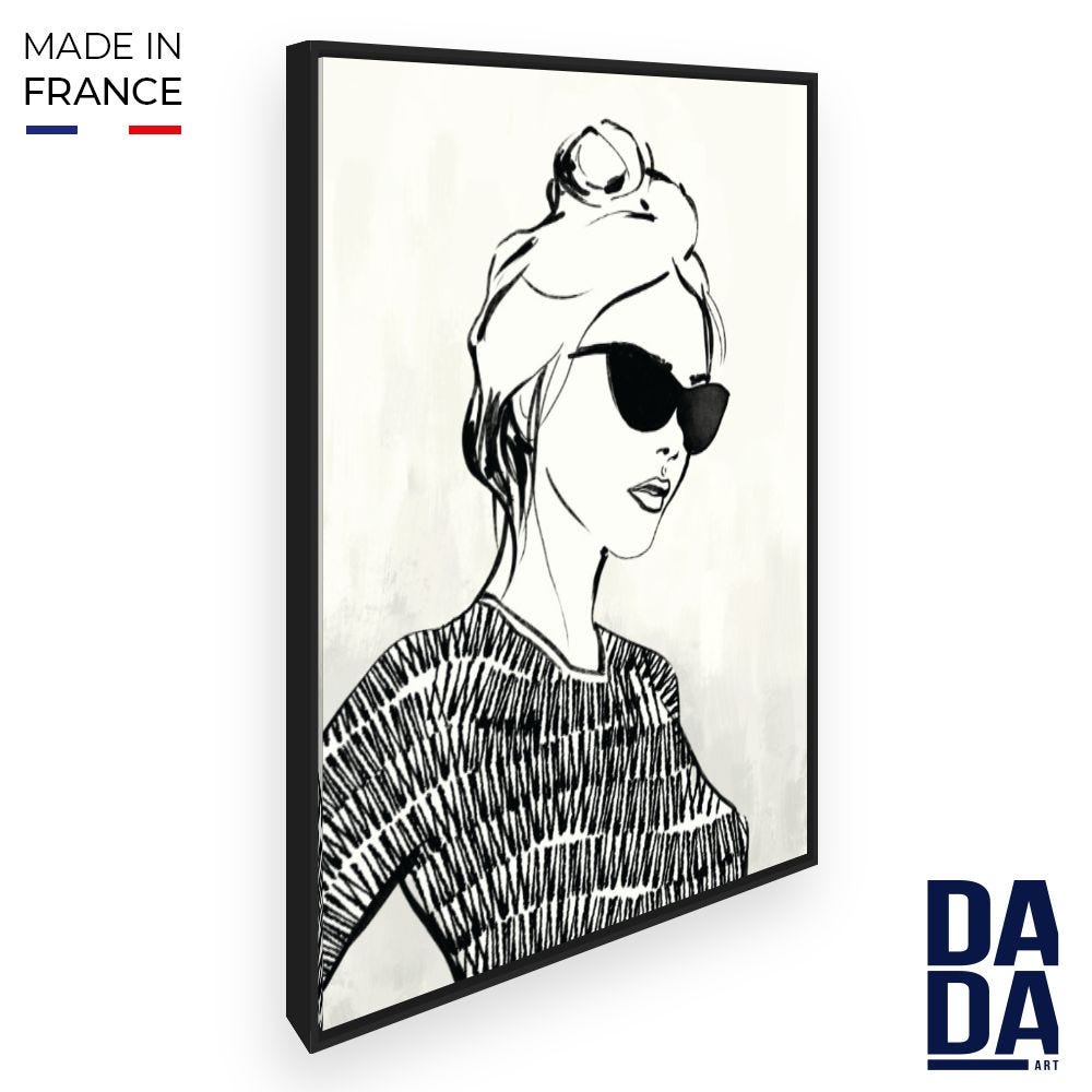 Tableau Moderne Impression Sur Toile Femme Lèvres Chapeau - Décoration Murale 45x80cm