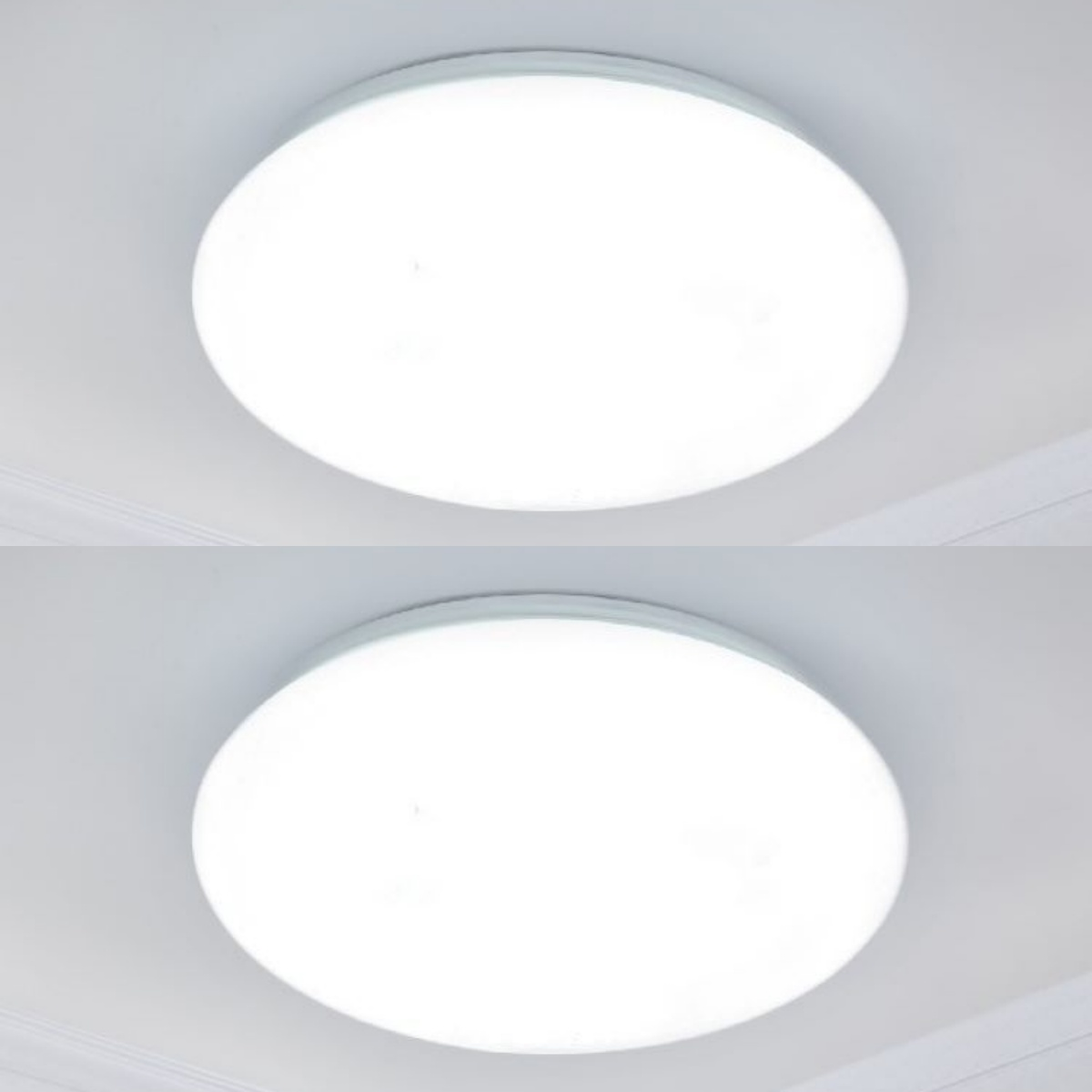 Set de 2 aplice LED de tavan pentru baie, 18W, 3000K/4000K/6000K, moderne, foarte subțiri, rezistente la apă, ușor de instalat, Ø 33cm 2buc