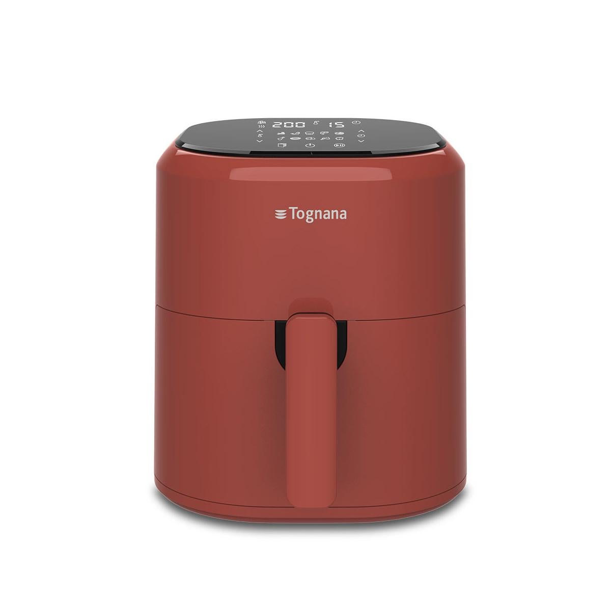 Tostiera Mini Grill Tognana Iridea – Piastra Antiaderente 230x145 Mm, Apertura 180°, 1000W, Rosso Mela Con Termostato