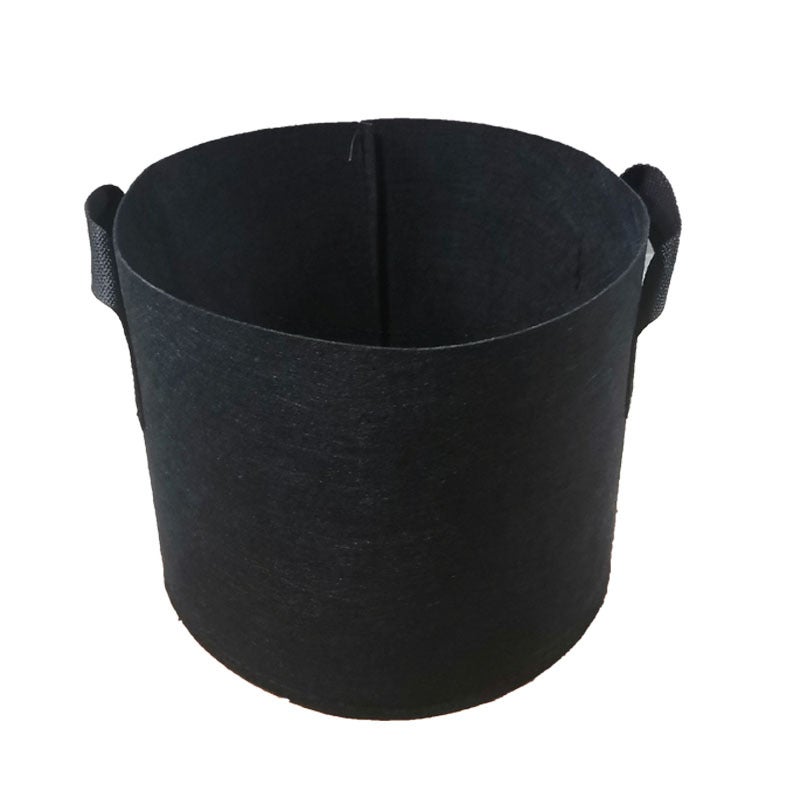 Borsa Per Piante In Tessuto Non Tessuto Con Manici | 50x70 Cm, 140 Litri, Nero/Grigio, Per Verdure E Fiori, Riutilizzabile