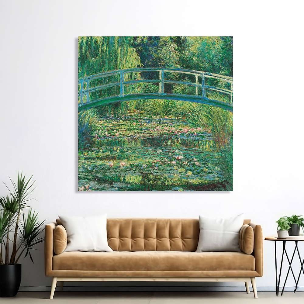 Tableau impressionnisme - impression sur toile - Claude Monet - L'étang aux nymphéas, 1899 - 70x70 cm - 3