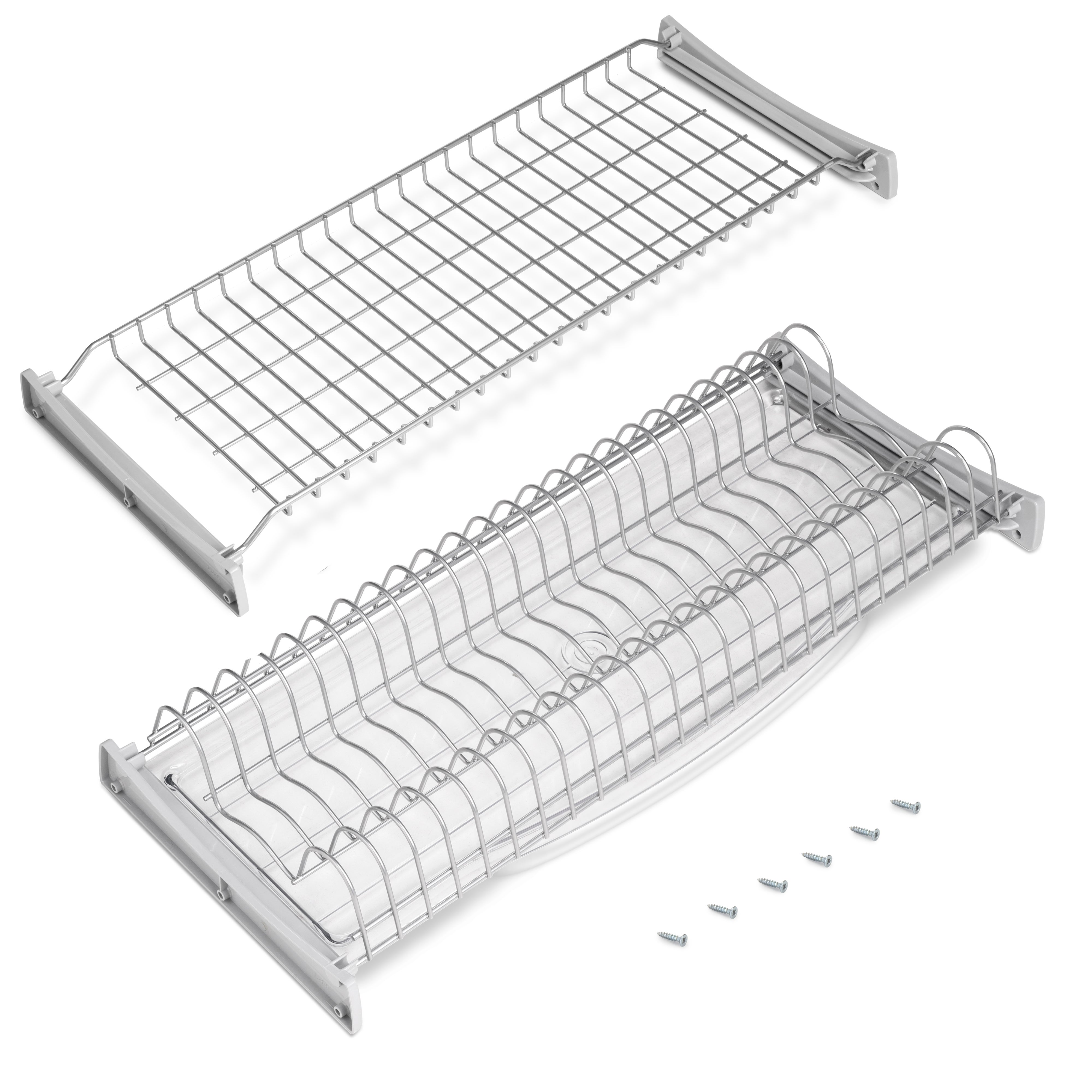 Emuca - Scolapiatti Suprastar per modulo, 700mm, Verniciato alluminio, Acciaio