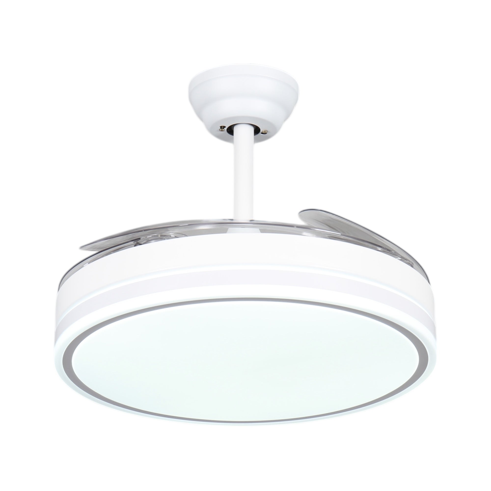 Ventilador de techo con luz LED 36W Blanco en 3 Temperaturas de Luz con Mando a Distancia -Motor DC Eficiente y Silencioso, 3 tonalidades, aspas despl - 3