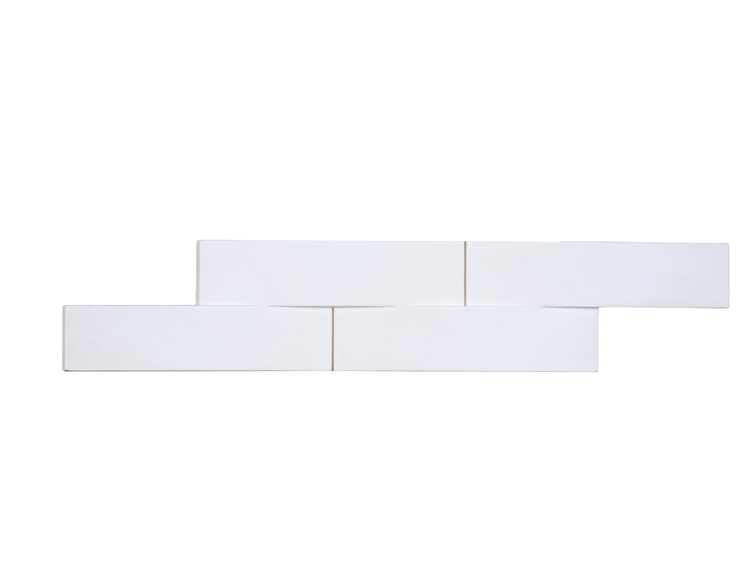 Plaquette de parement Soho Blanc - brute de plâtre Pour intérieur Carton de 25 unités (1m²) L 50,8 x l 9,8 x Ep 1,5 cm - 2