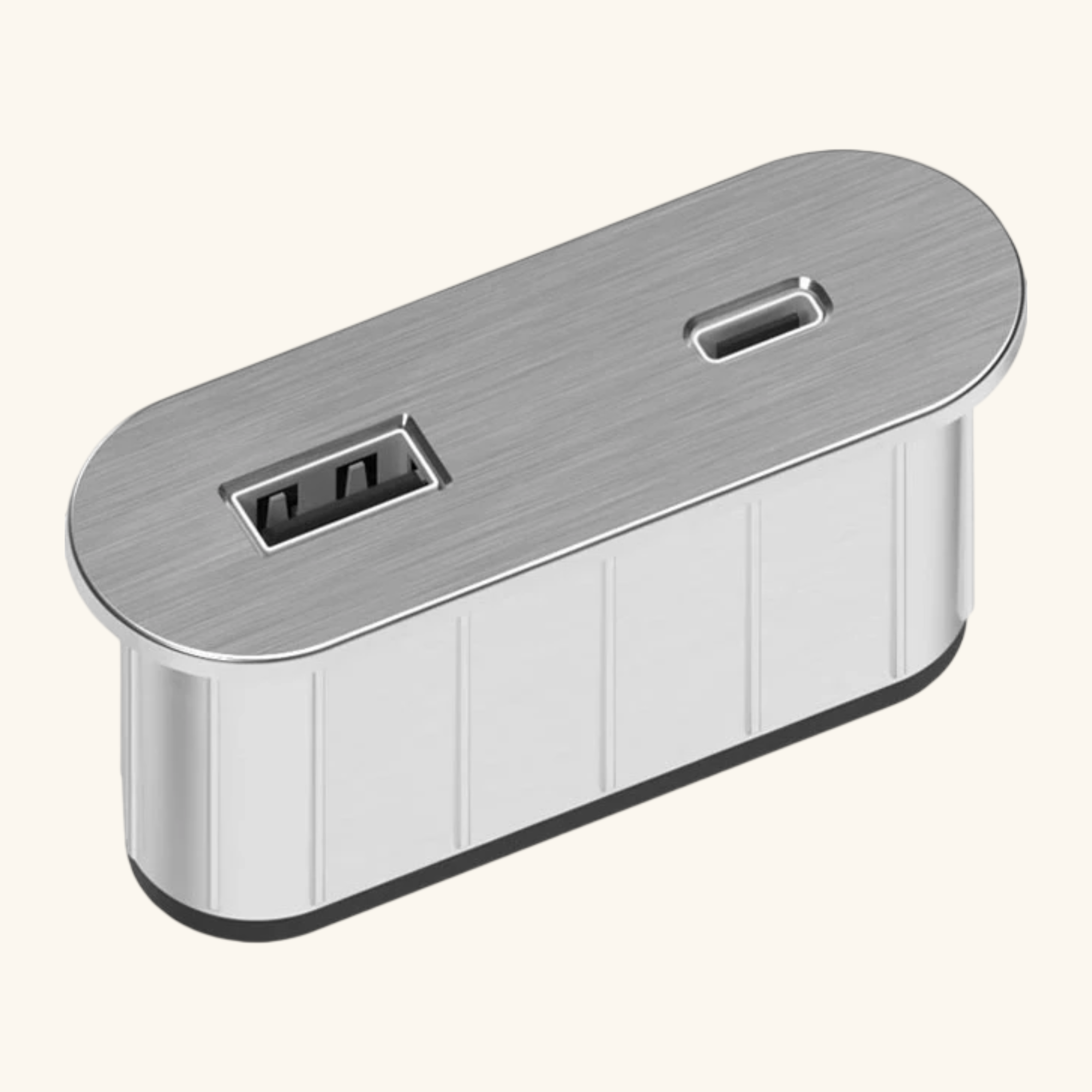 Prise USB murale ARCHEA 1 prise USB C + 1 USB-A - Prise ovale ...