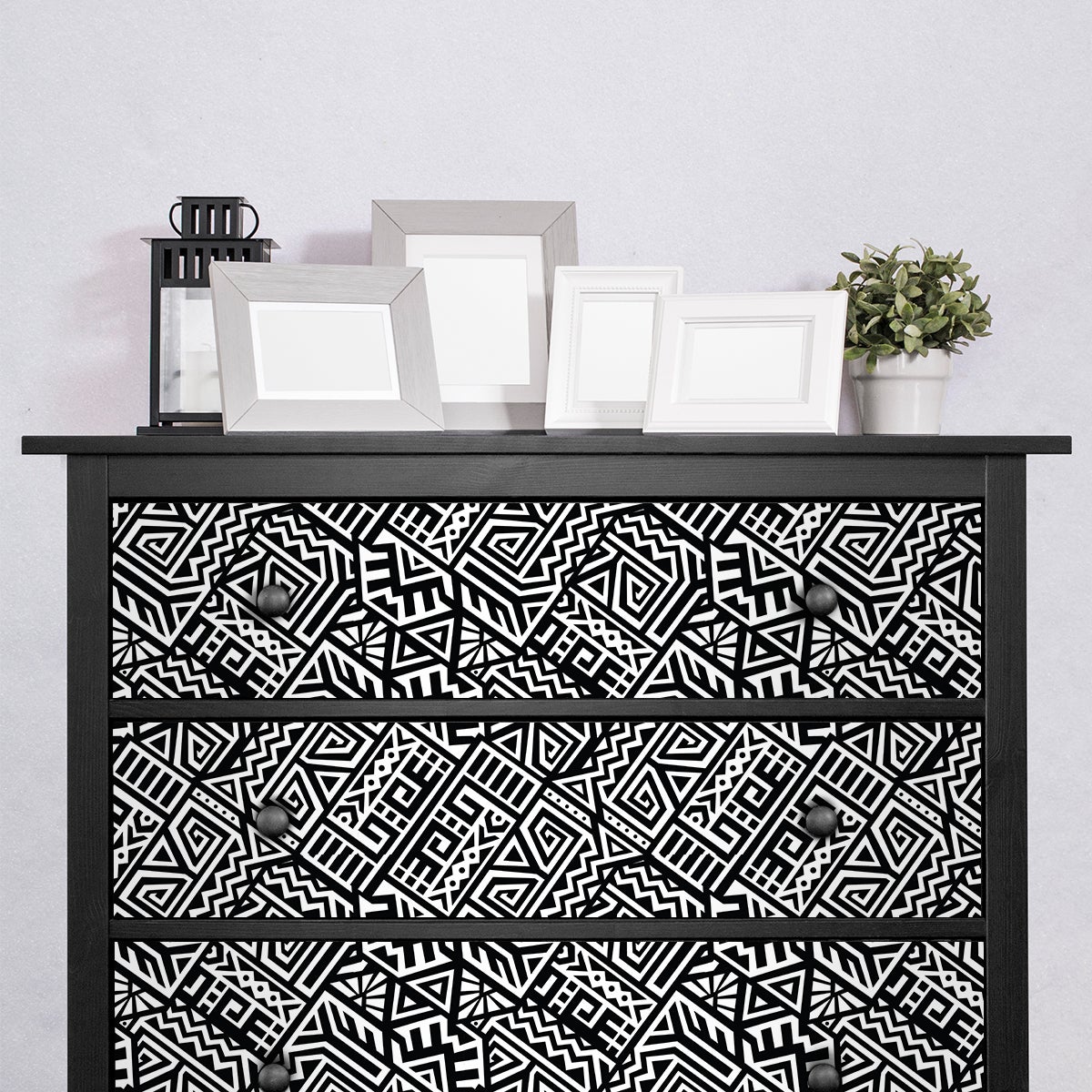 Pegatina de muebles étnicos efiah - adhesivo de pared - revestimiento sticker mural decorativo - 40x60cm