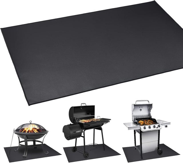Tapis De Protection BBQ Ignifugé 3 Couches – Anti-Feu, Étanche Et Réutilisable Pour Pelouse, Patio Et Gril