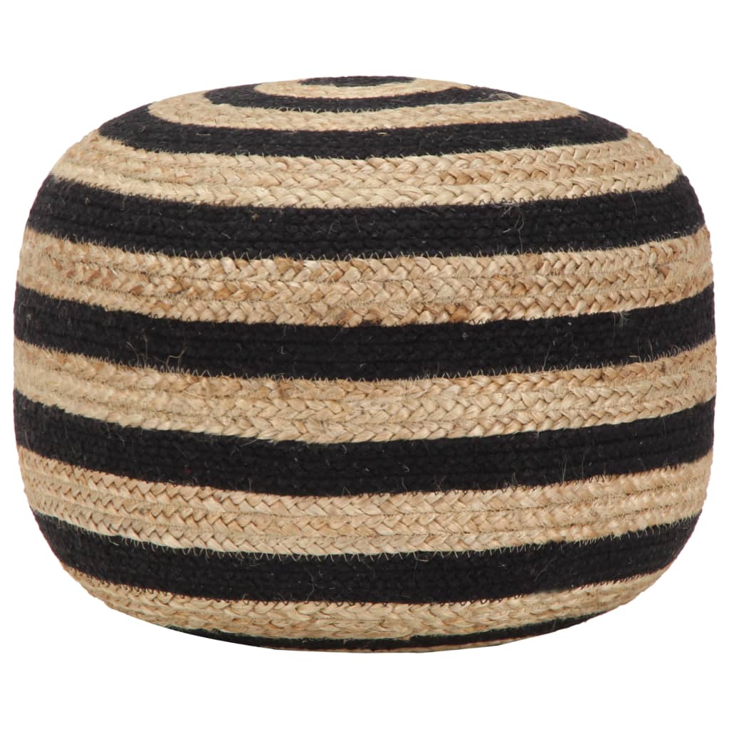 Maison exclusive - puf hecho a mano negro 45x30 cm yute
