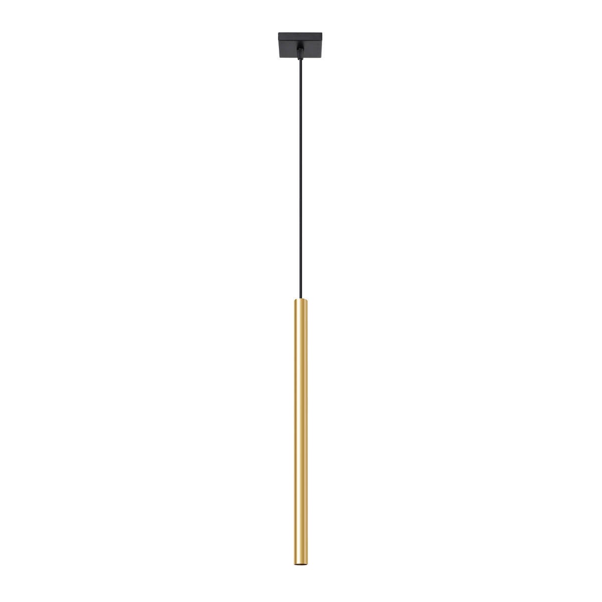 Lampa wisząca Pastelo złoty połysk 1xG9x8W tuba wym: 100 x 8 x 8 cm metal Sollux Lighting
