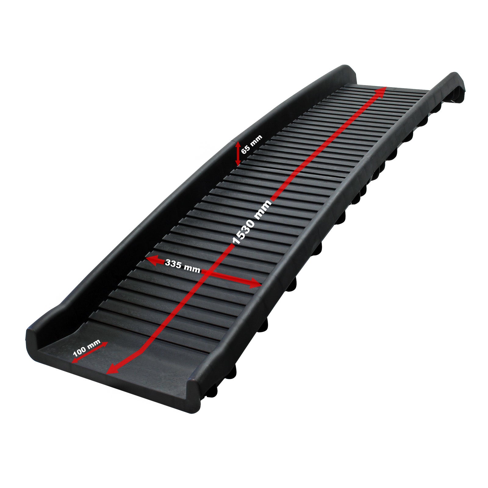 Wiltec Rampe d'accès pour chien et animaux – 1560 x 400 x 100 mm – capacité 90 kg – Une fois pliable – en Plastique robuste – Avec surface antidéra... - 5