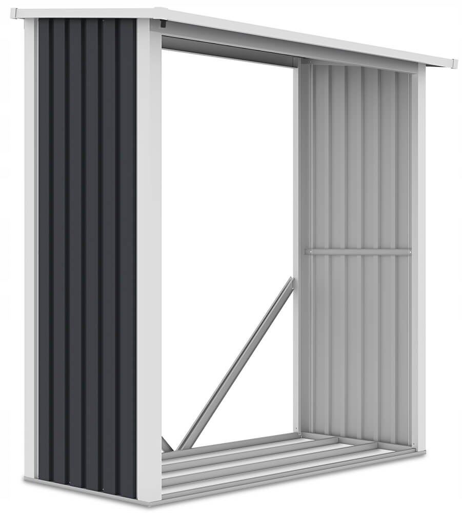 Drewutnia Ogrodowa Stojak na Drewno Kominkowe DENVER 190x182cm Metalowa 1 szt