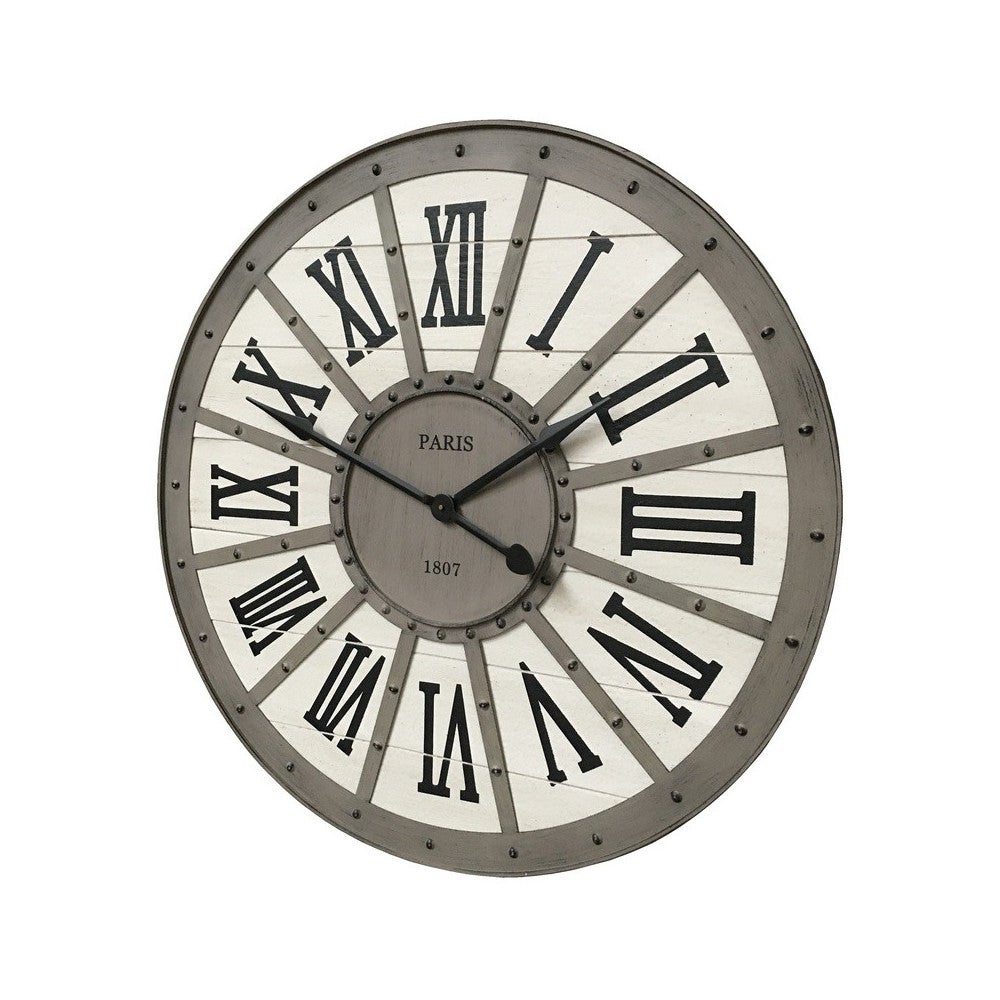 Horloge Murale Rétro NEWGATE 40cm - Cadran Métal Chromé, Verre Convexe, Mouvement Quartz Silencieux, Pile AA Non Fournie