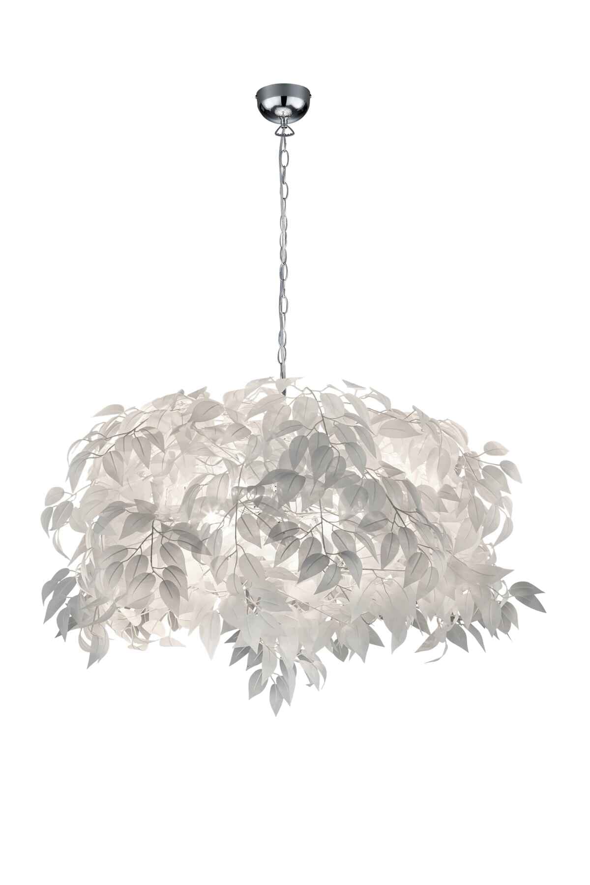 Żyrandol LEAVY srebrno-biała 4 x E14 x 28W wym:150x70x70cm RL
