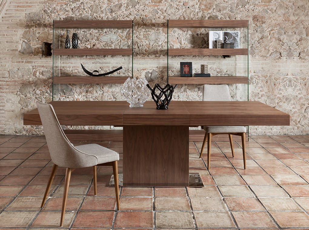 ANGEL CERDA Mesa comedor extensible rectangular nogal - 3