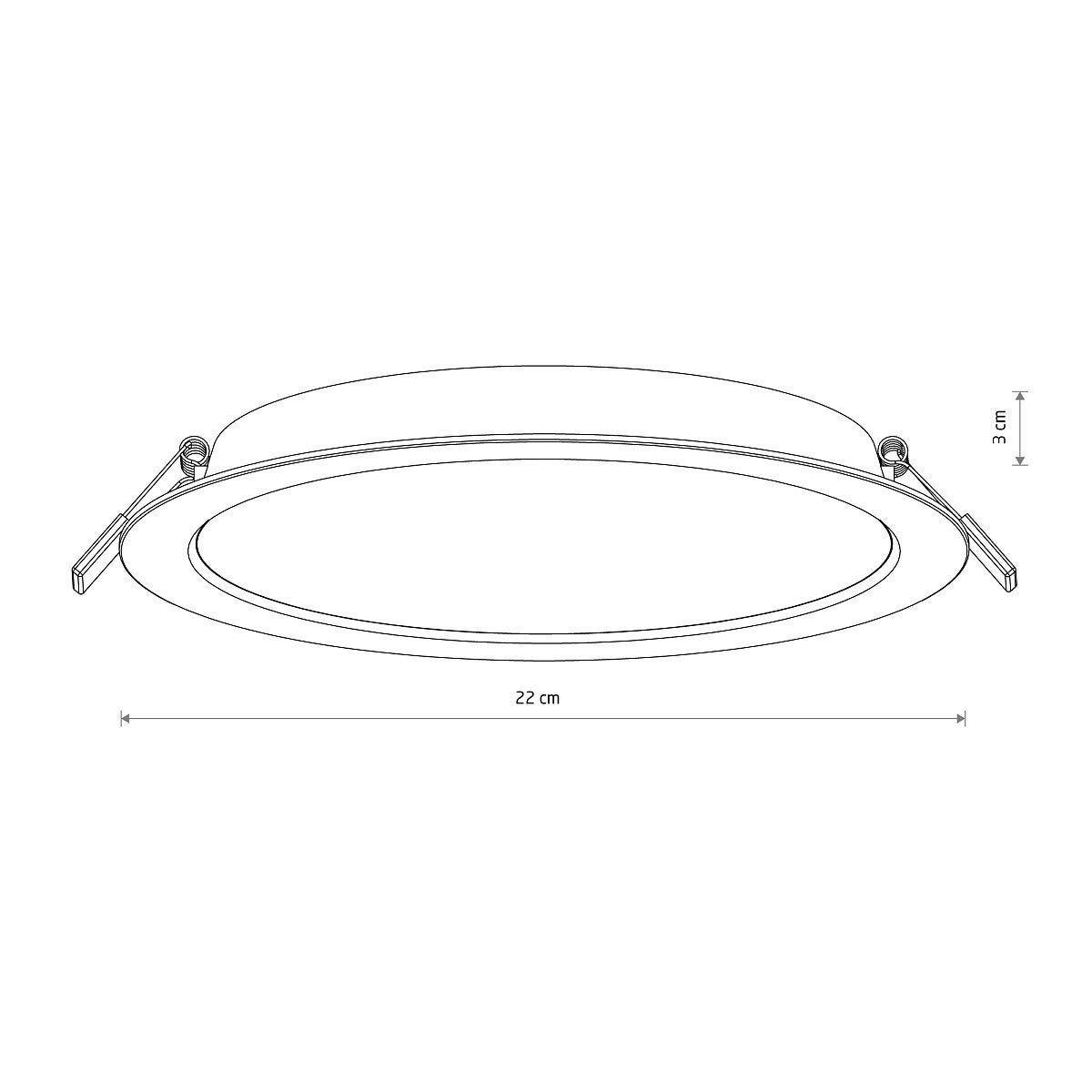 Oprawa sufitowa wpuszczana Mykonos Led biała 1xLEDx24W okrągła IP20 wym: 3 x 22 x 3,5 cm tworzywo sztuczne Nowodvorski Lighting - 7