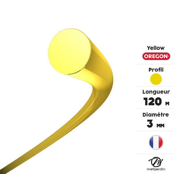 Fil Oregon Yellow 3 mm x 120 m Rond Bobine par 2 - 3
