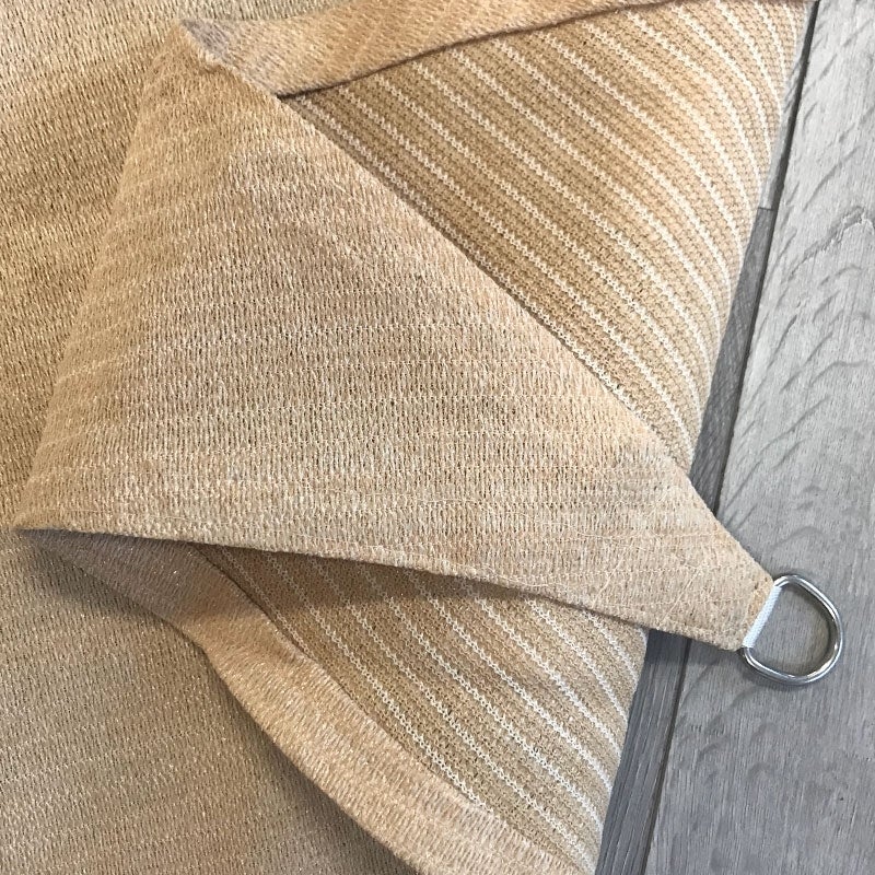 Voile d'ombrage 4 x 3 m rectangulaire 280g/m² - Haute densité résistante au vent - Tissu micro-aéré - Beige - 4